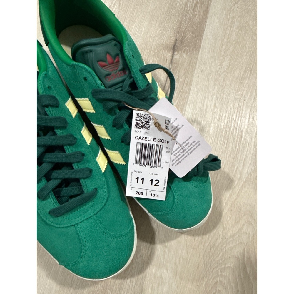 Adidas Gazelle Golf Shoes Green Yellow IH2268 Mens Size 11 Spikeless Sneakers - Picture 5 of 9